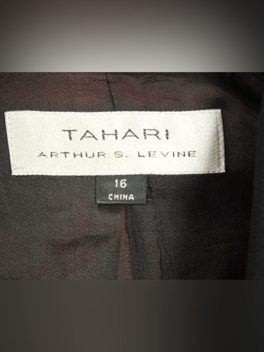 Tahari Arthur S Levine Women’s Blazer 14 Black Long Sleeve Open Lined - Picture 5 of 6